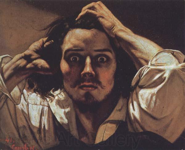 Gustave Courbet Self-Portrait The Desperate Man Norge oil painting art